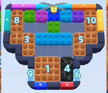 Color Block Jam level 884 / 1784: screenshot of the board
