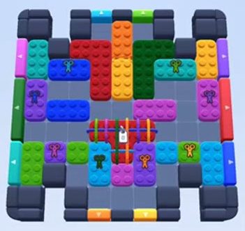 Color Block Jam level 109 / 497 / 947 / 1564: screenshot of the board