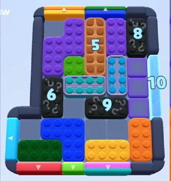 Color Block Jam level 1008 / 1009 / 1915: screenshot of the board