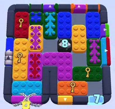 Color Block Jam level 1220 / 1226: screenshot of the board