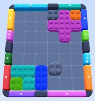Color Block Jam level: screenshot of the board