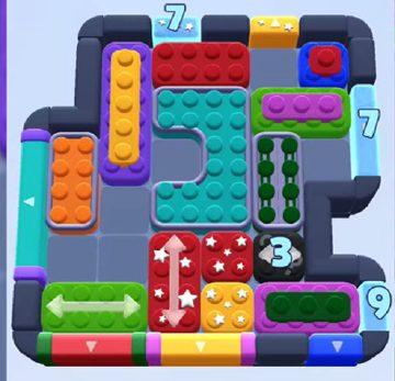 Color Block Jam level 855 / 1744 / 1754: screenshot of the board