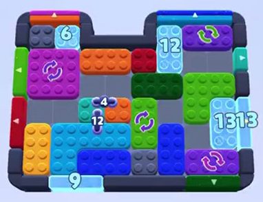 Color Block Jam level 1387 / 1390 / 1747: screenshot of the board