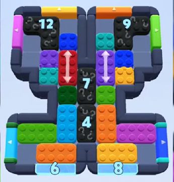 Color Block Jam level 745 / 744: screenshot of the board