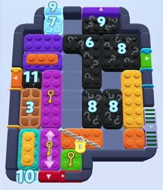 Color Block Jam level: screenshot of the board