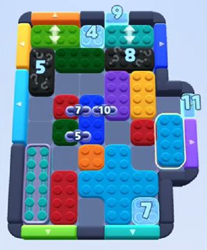 Color Block Jam level 1114 / 1125: screenshot of the board