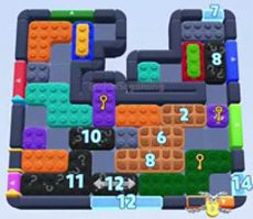 Color Block Jam level 1545 / 2455: screenshot of the board