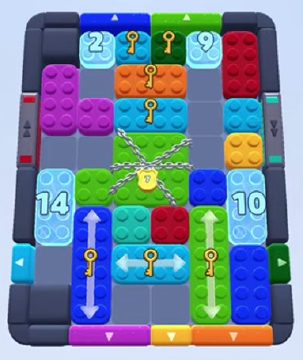 Color Block Jam level 222 / 610 / 1060: screenshot of the board
