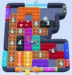 Color Block Jam level: screenshot of the board