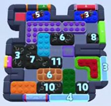 Color Block Jam level 1521 / 2431: screenshot of the board