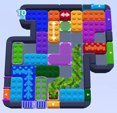 Color Block Jam level 1585 / 1580: screenshot of the board