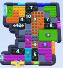 Color Block Jam level 1500 / 2410: screenshot of the board