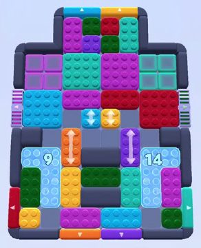 Color Block Jam level 164 / 552 / 1002 / 1675: screenshot of the board