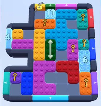 Color Block Jam level 807: screenshot of the board