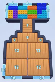 Color Block Jam level: screenshot of the board