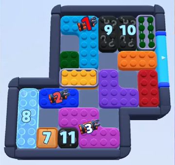Color Block Jam level 852 / 1741: screenshot of the board