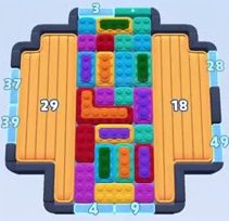 Color Block Jam level: screenshot of the board