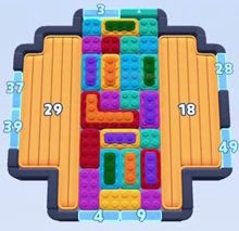Color Block Jam level 1750 / 2757: screenshot of the board
