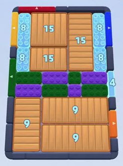 Color Block Jam level: screenshot of the board