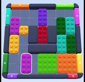 Color Block Jam level 33: screenshot of the board