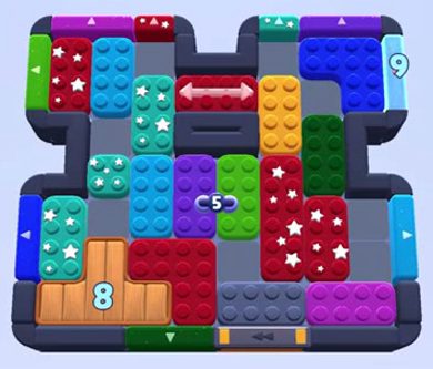 Color Block Jam level 1373 / 1359 / 1362: screenshot of the board