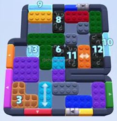 Color Block Jam level 1316 / 1329 / 2223: screenshot of the board