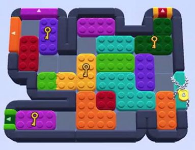Color Block Jam level 1525 / 1527 / 1536: screenshot of the board
