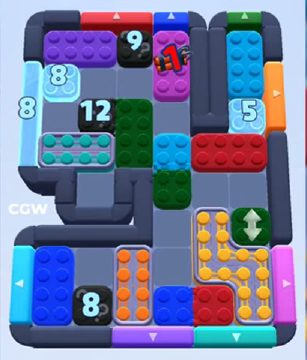 Color Block Jam level 924 / 922 / 1822: screenshot of the board