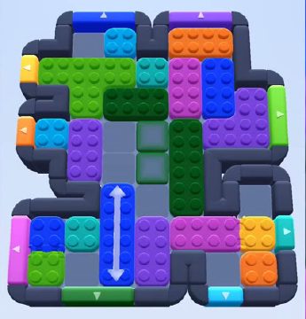 Color Block Jam level 619 / 1530 / 2461: screenshot of the board