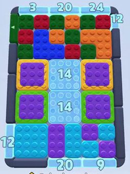 Color Block Jam level: screenshot of the board