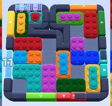 Color Block Jam level 672 / 1647: screenshot of the board
