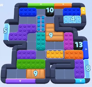 Color Block Jam level 1041 / 988 / 1895: screenshot of the board