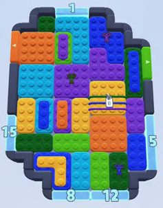 Color Block Jam level: screenshot of the board