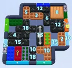 Color Block Jam level 1590 / 2501: screenshot of the board