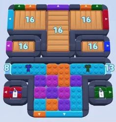 Color Block Jam level: screenshot of the board