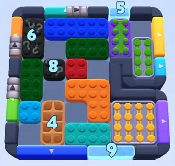 Color Block Jam level 1145 / 1144 / 2010: screenshot of the board