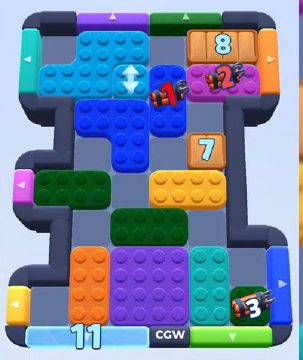 Color Block Jam level 911 / 891 / 1791: screenshot of the board