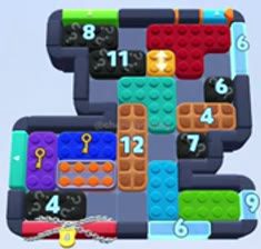 Color Block Jam level 1155 / 2056: screenshot of the board