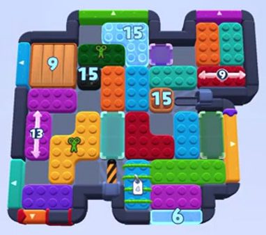 Color Block Jam level 1521 / 1517: screenshot of the board