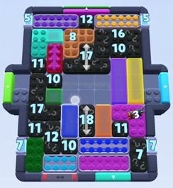Color Block Jam level: screenshot of the board
