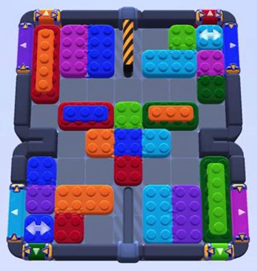Color Block Jam level 1406 / 1403 / 1405: screenshot of the board