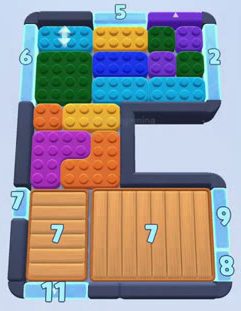 Color Block Jam level: screenshot of the board