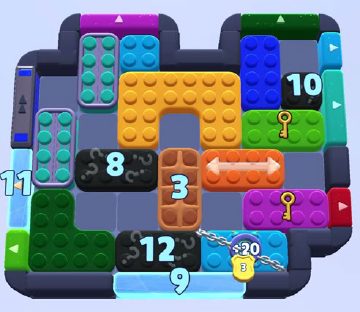 Color Block Jam level 1027 / 1028 / 1936: screenshot of the board