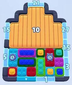Color Block Jam level: screenshot of the board