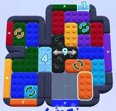 Color Block Jam level 1259 / 1252 / 1255: screenshot of the board