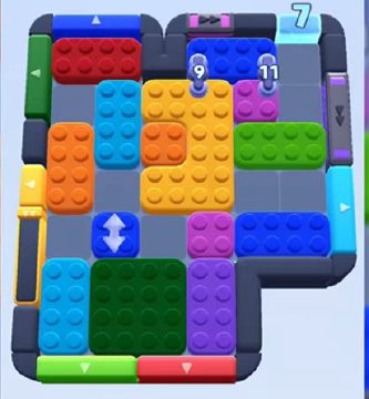 Color Block Jam level 704 / 710: screenshot of the board