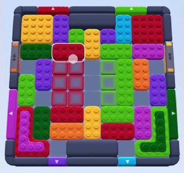 Color Block Jam level 252 / 640 / 1090: screenshot of the board