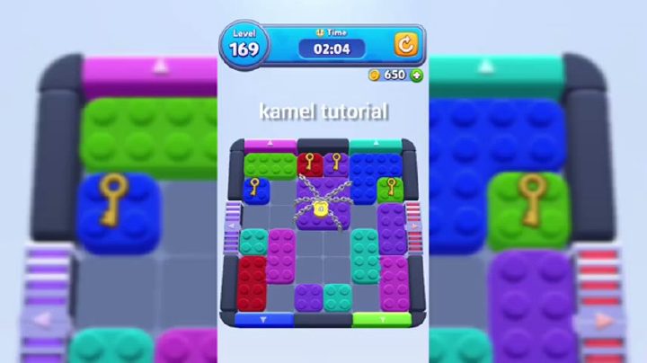 Color Block Jam level 169: screenshot of the board