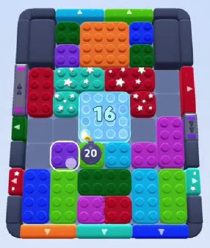 Color Block Jam level 221 / 609 / 1059: screenshot of the board