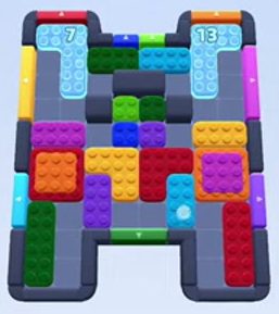 Color Block Jam level 187 / 575 / 1025 / 1698: screenshot of the board